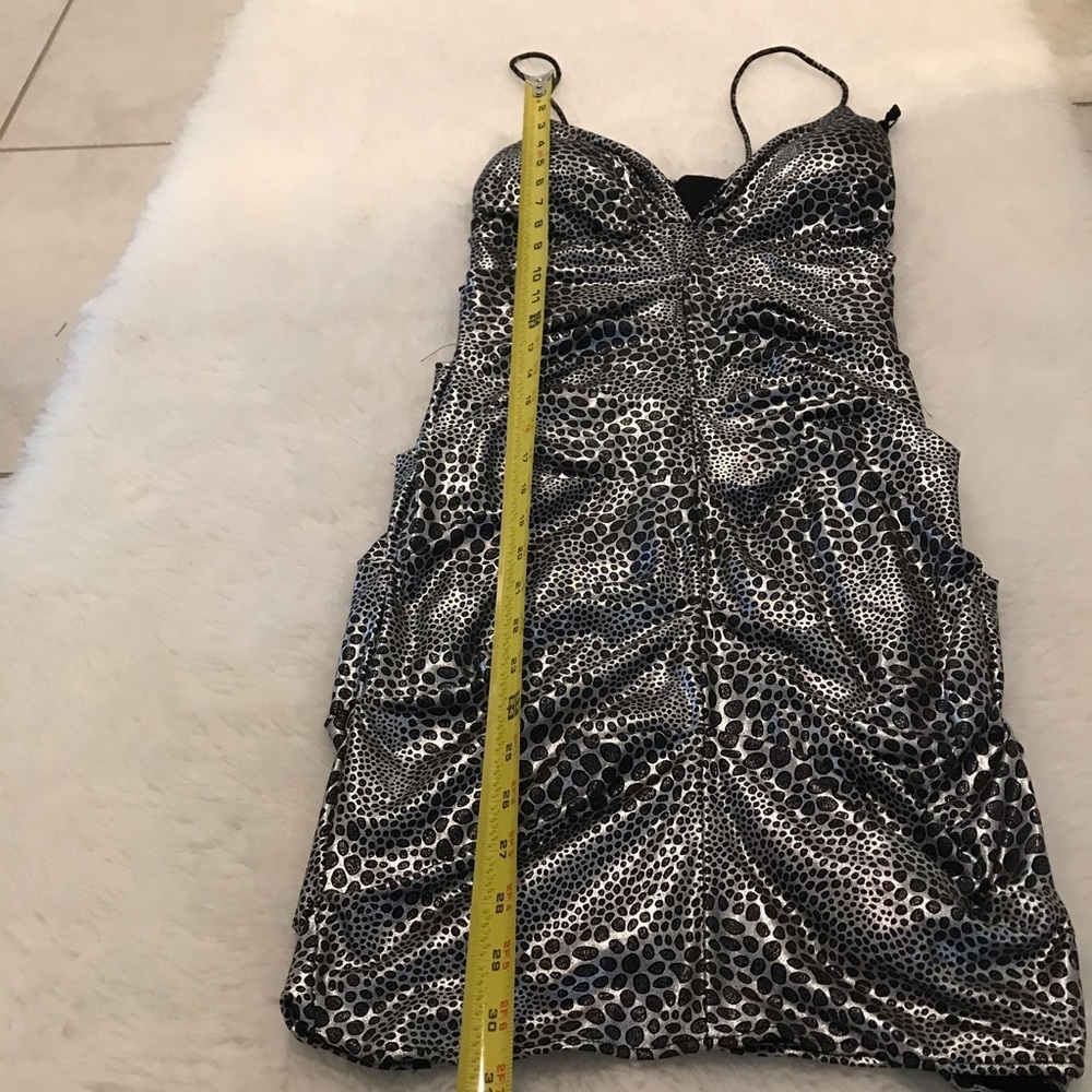 Jump apparel metallic silver dress size 3/4 - Picture 5 of 8